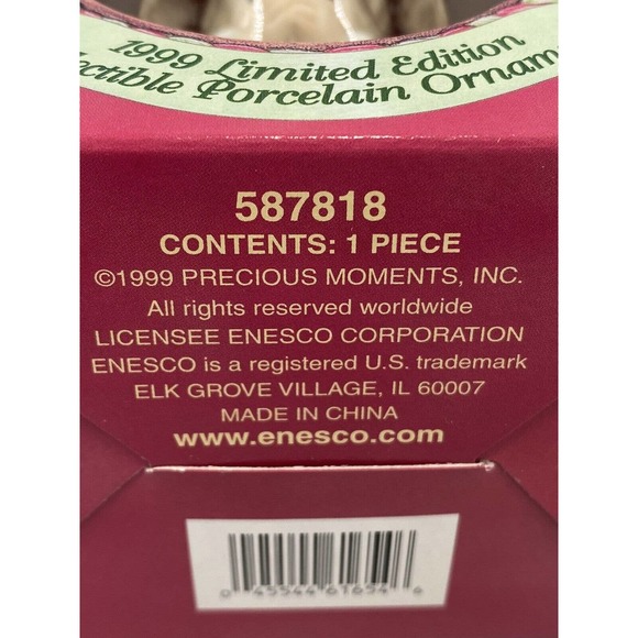 VTG 1999 Enesco Precious Moments May Your Wishes for Peace Take Wing Ornament - Picture 3 of 8